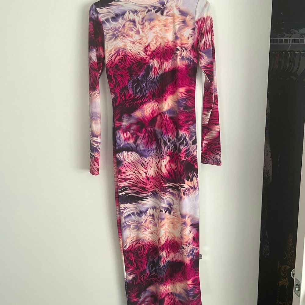 Long sleeve Purple fashion Nova MIDI dress NWT